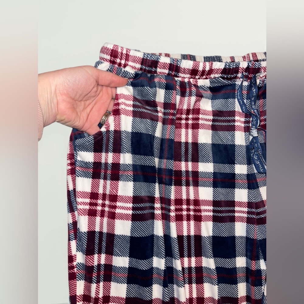 Like New Muk Luks silky velour stretch plaid pajama pants 2X - Picture 9 of 11
